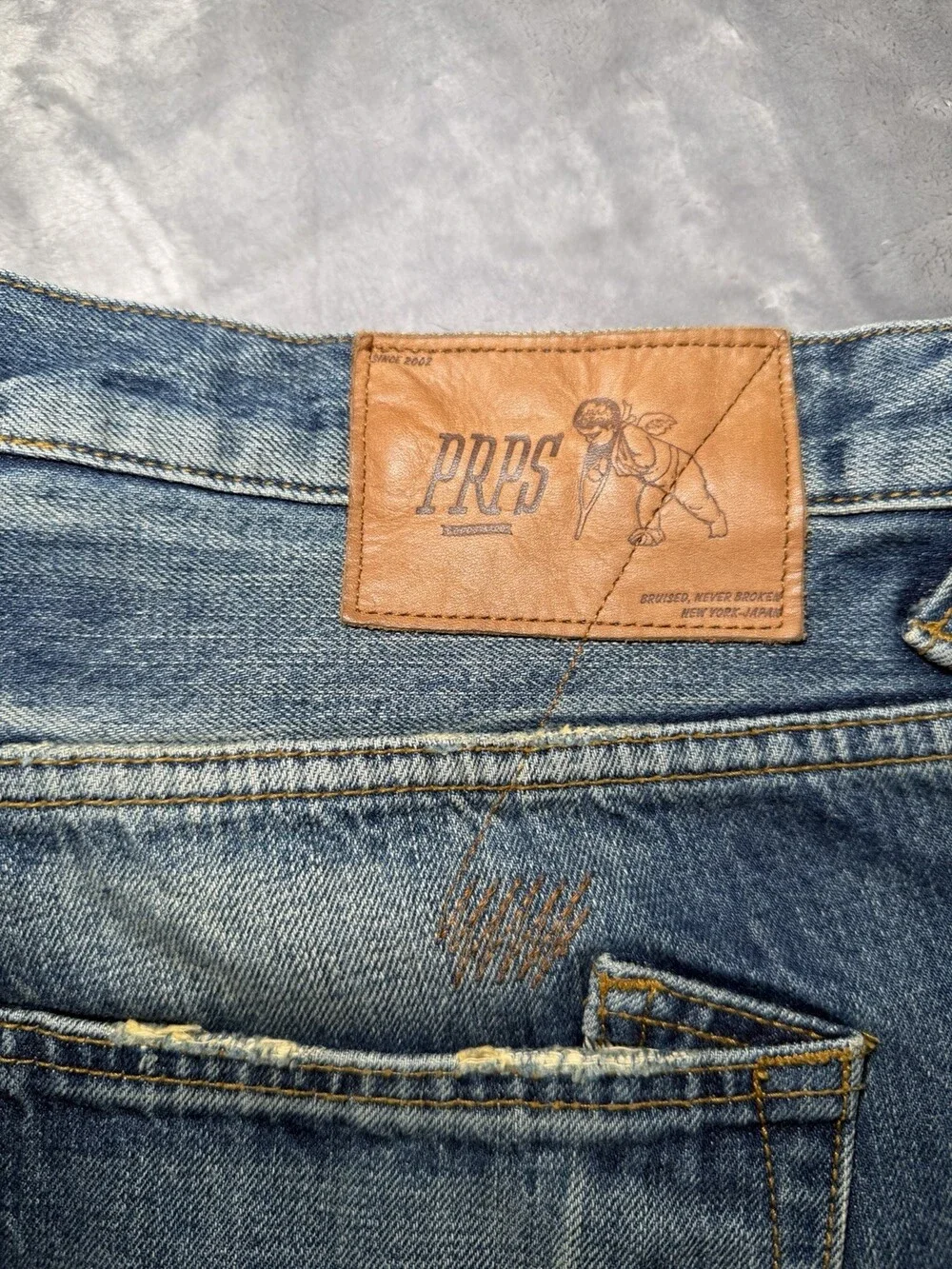 Vintage PRPS Selvedge Blue Denim Jeans Men’s Size 40 Donwan Harrell Japanese Exc